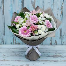 Букет цветов из:  Герберы, Альстромерии и Хризантемы в Бородинской