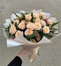 Букет Кремовые розы Латте в Бородинской