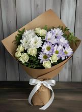 Букет цветов из:  Хризантемы и Розы в Бородинской