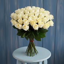 Букет 51 Белая роза Эдлесс Лав в Бородинской