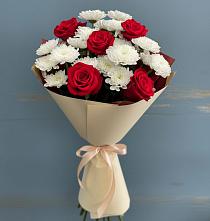 Букет цветов из:  Розы и Хризантемы в Бородинской