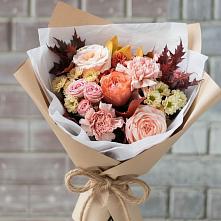 Букет цветов из:  Гвоздики, Хризантемы и Розы #REPLACE_PRED# Бородинской