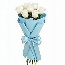 Букет 7 белых роз Проуд в Бородинской