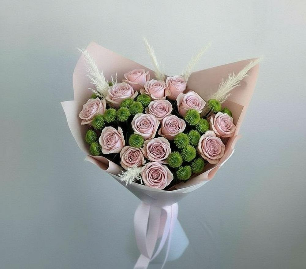 Букет цветов из: Розы и Хризантемы в Бородинской