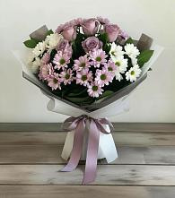 Букет цветов из:  Хризантемы и Розы в Бородинской
