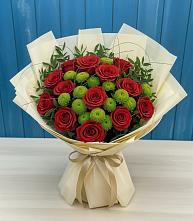 Букет цветов из:  Розы и Хризантемы в Бородинской