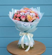 Букет цветов из:  Хризантемы и Розы в Бородинской