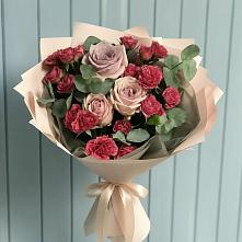 Букет цветов из:  Гвоздики и Розы #REPLACE_PRED# Бородинской