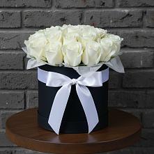 Цветочная композиция из Розы в шляпной коробке в Бородинской